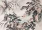 Preview: Chinesische Landschaftsmalerei: Am Wasserfall 97x193cm