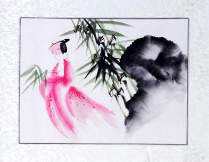 Wandbild: Fee im Bambushain 45x57cm
