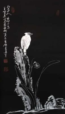 Schwarzes Sheng-Bambuspapier -Heizhu- 70x138cm