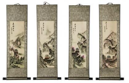4 Rollbilder: Chinesische Mauer 25x87cm