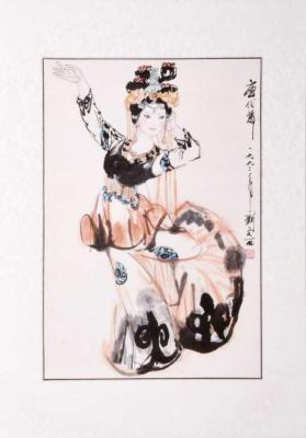 Chinesische Malerei: Tänzerin -Zhaoyun- 42x63cm