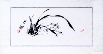 Xieyi-Malerei: Orchidee 82x43cm