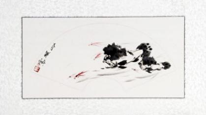 Chinesische Xieyi-Malerei: Krabben und Fische 82x43cm