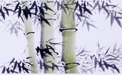 Chinesische Malerei: Bambus der Harmonie 159x41cm