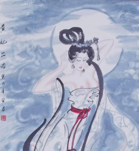 Chinesische Malerei: Konkubine -Qingfeng- 160x60cm