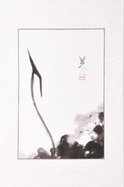 Chinesische Xieyi-Malerei: Lotus 40x61cm